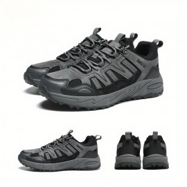 Os novos sapatos de caminhada masculinos, sapatos casuais de exterior com sola espessa, sapatos desportivos anti-deslizamento e resistentes ao desgaste, sapatos de caminhada para idosos e de meia-idade, sapatos de caminhada respiráveis e leves