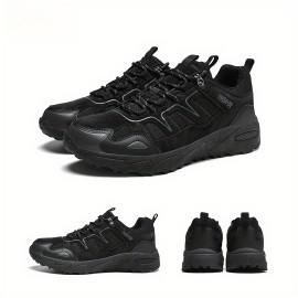Os novos sapatos de caminhada masculinos, sapatos casuais de exterior com sola espessa, sapatos desportivos anti-deslizamento e resistentes ao desgaste, sapatos de caminhada para idosos e de meia-idade, sapatos de caminhada respiráveis e leves