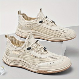 Sapatos desportivos de caminhada para homem de verão, 3D estereoscópicos perfurados respiráveis, sapatos casuais antiderrapantes de um pé para pessoas preguiçosas, leves e confortáveis com sola macia para caminhada de pessoas de meia-idade e idosos.