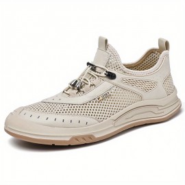 Sapatos desportivos de caminhada para homem de verão, 3D estereoscópicos perfurados respiráveis, sapatos casuais antiderrapantes de um pé para pessoas preguiçosas, leves e confortáveis com sola macia para caminhada de pessoas de meia-idade e idosos.
