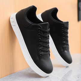 Urban Explorer| Tênis de Skate Marrom Vintage Plus Size Masculino - Cano Baixo, Confortáveis, Antiderrapantes e Duráveis com Cadarço e Sola de Borracha Branca para Atividades ao Ar Livre, Sapatos de Todos os Dias|Tênis Versáteis|Solas Duráveis
