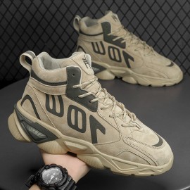 Novos sapatos de pai de cano alto de coco, sapatos desportivos respiráveis para homem com sola grossa e aumento de altura, estilo Ins, sapatos modernos e versáteis, sapatos modernos essenciais para as ruas principais.