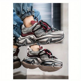 Novas Botas Esportivas de Sola Grossa para Todas as Estações, Masculinas Modernas e Versáteis, Sapatos do Pai que Aumentam a Altura Invisível, Confortáveis e Bonitos Sapatos de Exterior