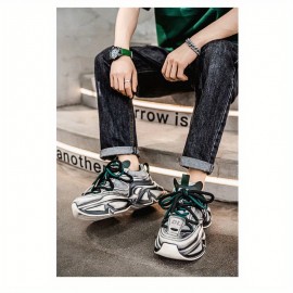 Novas Botas Esportivas de Sola Grossa para Todas as Estações, Masculinas Modernas e Versáteis, Sapatos do Pai que Aumentam a Altura Invisível, Confortáveis e Bonitos Sapatos de Exterior