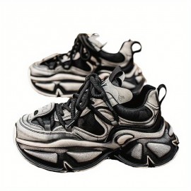 Novas Botas Esportivas de Sola Grossa para Todas as Estações, Masculinas Modernas e Versáteis, Sapatos do Pai que Aumentam a Altura Invisível, Confortáveis e Bonitos Sapatos de Exterior