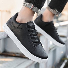 Sapatos masculinos, cor sólida para negócios, versáteis, respiráveis. Sapatos de tabuleiro esportivos e casuais, sapatos de rua.