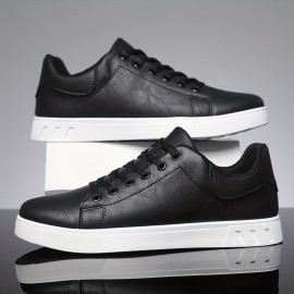 Sapatos masculinos, cor sólida para negócios, versáteis, respiráveis. Sapatos de tabuleiro esportivos e casuais, sapatos de rua.