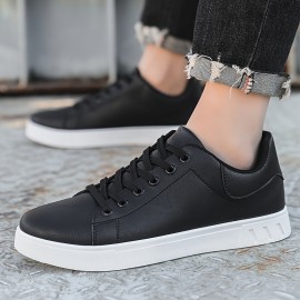 Sapatos masculinos, cor sólida para negócios, versáteis, respiráveis. Sapatos de tabuleiro esportivos e casuais, sapatos de rua.