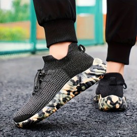 Chinelo casual masculino respirável com solado camuflado portátil, tênis confortável e durável para uso geral ao ar livre feminino