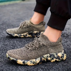 Chinelo casual masculino respirável com solado camuflado portátil, tênis confortável e durável para uso geral ao ar livre feminino