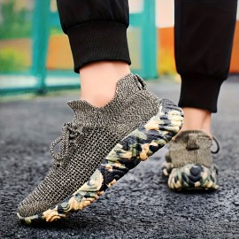 Chinelo casual masculino respirável com solado camuflado portátil, tênis confortável e durável para uso geral ao ar livre feminino