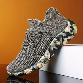 Chinelo casual masculino respirável com solado camuflado portátil, tênis confortável e durável para uso geral ao ar livre feminino