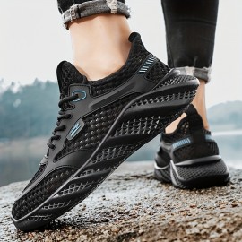 Tênis esportivos casuais masculinos respiráveis para corrida ao ar livre, acampamento de férias, antiderrapantes, com solado macio para praia.