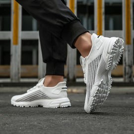 Sapatos Masculinos De Cano Baixo Com Cadarço, Respiráveis E Confortáveis, Para As Quatro Estações, Moda Casual, Sapatos De Corrida E Tênis