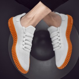 Sapatos casuais de tecido em voo primavera e verão, sapatos grandes para homem, respiráveis, tênis coreanos inspirados no Forrest Gump