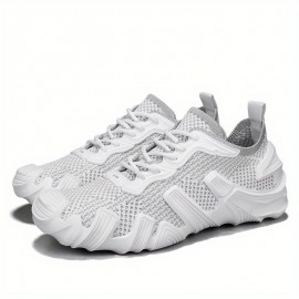 Novos Sapatos de Malha Voando para Homens para a Primavera e o Verão de, Finos, Respiráveis e Modernos Sapatos Esportivos, Sapatos de Meia de Sola Espessa e Moda, Sapatos de Corrida Casuais Leves e Versáteis