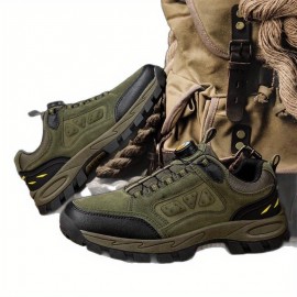 Botas de Caminhada Masculinas - Antiderrapante e Resistente, Malha Respirável para Todas as Estações, Palmilha EVA Absorvente de Impacto e Sola de Borracha Apoiadora para Trilhas, Trekking e Uso Casual - Design Baixo com Cadarço
