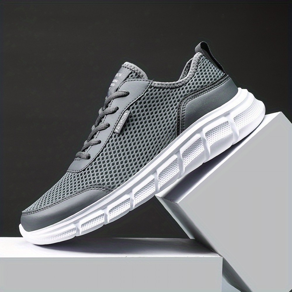 Novo Tamanho Grande Masculino Esportes Escalada Caminhada Casual Confortável Malha Sapatos de Caminhada ao Ar Livre