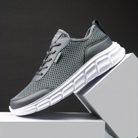 Novo Tamanho Grande Masculino Esportes Escalada Caminhada Casual Confortável Malha Sapatos de Caminhada ao Ar Livre