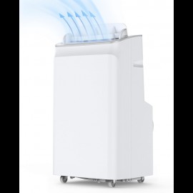 Ar Condicionado Portátil GAOMON 12.000 BTU com Controle Remoto, Desumidificador e Modo Sono - Unidade de Resfriamento Eficiente em Energia USB para Ambientes até 550 Pés², Design Elegante Branco, Refrigeração para Pequenos Espaços, Painel Minimalista, Alç
