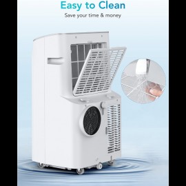 Ar Condicionado Portátil GAOMON 12.000 BTU com Controle Remoto, Desumidificador e Modo Sono - Unidade de Resfriamento Eficiente em Energia USB para Ambientes até 550 Pés², Design Elegante Branco, Refrigeração para Pequenos Espaços, Painel Minimalista, Alç