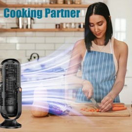 Ventilador Portátil De Grande Bateria E Motor Duplo, Arrefecedor De Ar Pequeno Para Uso Doméstico, Ventilador De Resfriamento De Ar De 5 Velocidades, Secador De Cabelo De 720°, Ventilador USB Portátil Para Escritório, Viagem, Acampamento, RV Ao Ar Livre, 