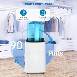 Ar Condicionado Portátil GAOMON de 14,000 BTU 3-em-1 com Controle Remoto, Modo Sono Inteligente & Temporizador de 24H - Cobertura para 750 Pés Quadrados, Desumidificador, Ventilador, Alimentação USB, Tampa Superior Preta, Aparelho de Conforto Doméstico, P
