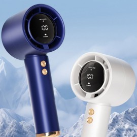 Ventilador de turbina portátil, mini ventilador pessoal ajustável em 100 velocidades com cabo USB adequado para viagens ao ar livre e interior e exterior