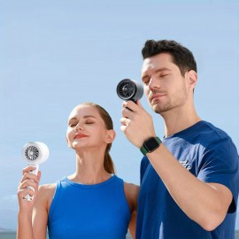 Ventilador de turbina portátil, mini ventilador pessoal ajustável em 100 velocidades com cabo USB adequado para viagens ao ar livre e interior e exterior