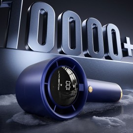 Ventilador de turbina portátil, mini ventilador pessoal ajustável em 100 velocidades com cabo USB adequado para viagens ao ar livre e interior e exterior