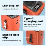 Ventilador de Pescoço Portátil 10000mAh com Design Pendurável/Sujeitado 2-em-1, 5 Velocidades Ajustáveis, Lanterna Embutida, Recarregável por USB, Leve para Acampamento, Caminhadas e Viagens - 3 Cores (Preto/Vermelho/Verde)