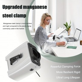 Ventilador de Pescoço Portátil 10000mAh com Design Pendurável/Sujeitado 2-em-1, 5 Velocidades Ajustáveis, Lanterna Embutida, Recarregável por USB, Leve para Acampamento, Caminhadas e Viagens - 3 Cores (Preto/Vermelho/Verde)