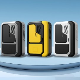 Ventilador de Cintura Pessoal Portátil Recarregável Sem Usar as Mãos, com Visor Digital, Ventoinha Refrescante Vestível por 10 Horas para Viagens e Trabalho ao Ar Livre no Escritório (Amarelo/Prateado/Branco)