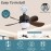 Sofucor 1pc 16 polegadas ventilador de soquete luz teto ventiladores com luzes e controle remoto - parafuso em pequeno ventilador de teto substituição para lâmpada e26, luzes de 3 cores dimáveis, 6 velocidades ventilador de teto para quarto, banheiro e la