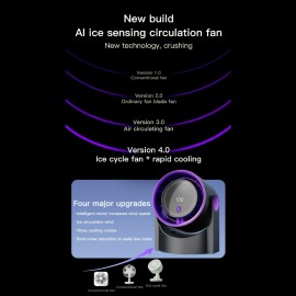 Ventilador portátil recarregável via USB | 100 níveis de resfriamento ajustáveis | Montagem na parede e mesa | Resfriamento rápido | Display digital | Adequado para casa, escritório, cozinha, banheiro e camping ao ar livre | Design roxo, ventilador compac