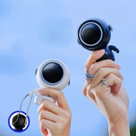 Ventilador Portátil de Mão, Ventilador com Corda para Pendurar Astronauta, Mini Ventilador de Pescoço Refrescante com 3 Velocidades e Carregamento USB, Para Homens e Mulheres Adultos