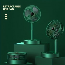 Ventilador de mesa portátil USB Ventilador pequeno Ventilador redondo Ventilador de mesa silencioso recargável Ventilador elétrico portátil Ventilador elétrico doméstico Cozinha doméstica Acampamento ao ar livre Dormitório Escritório Ventilador de circula