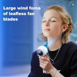 Ventilador Portátil com 3 Velocidades, Recarregável via USB e Bateria de Longa Duração - Ideal para Salas de Aula ao Ar Livre, Dormitórios e Escritórios