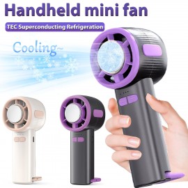 Ventilador Mini Silencioso TEC com Modos de Resfriamento Rápido Portátil/Mesa/Ajustável em 3 Velocidades, Bateria Duradoura de 1200mAh, Design Dobrável e Clipe para Escalada - Perfeito para Atividades ao Ar Livre no Verão