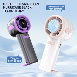 Ventilador Mini Silencioso TEC com Modos de Resfriamento Rápido Portátil/Mesa/Ajustável em 3 Velocidades, Bateria Duradoura de 1200mAh, Design Dobrável e Clipe para Escalada - Perfeito para Atividades ao Ar Livre no Verão
