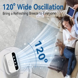 Mini ventilador de ar condicionado portátil, com controlo remoto, velocidade ajustável e temporizador, humidificador refrigerado a água, luz ambiente, arrefecimento, humidificação, fornecimento de ar, tipo evaporativo de secretária pessoal, ar condicionad