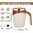 Copo de viagem automático de mistura magnética - Carregamento USB, adequado para várias bebidas, ótimo para café, leite, chocolate, mocha - (Branco, Café) Copo de café portátil | Recipiente de bebida de moda (2 peças - Incluindo copo e cabo de carregament
