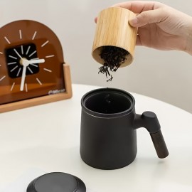 Caneca de Cerâmica com Filtro para Separação de Chá e Tampa - Copo de Água Pessoal para Homens e Mulheres no Escritório, Presente Perfeito para Amigos do Dia dos Namorados