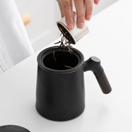 Caneca de Cerâmica com Filtro para Separação de Chá e Tampa - Copo de Água Pessoal para Homens e Mulheres no Escritório, Presente Perfeito para Amigos do Dia dos Namorados