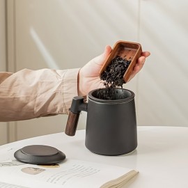 Caneca de Cerâmica com Filtro para Separação de Chá e Tampa - Copo de Água Pessoal para Homens e Mulheres no Escritório, Presente Perfeito para Amigos do Dia dos Namorados