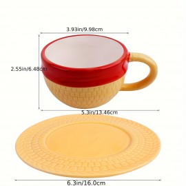 Caneca de Café Novidade, Caneca de Café Criativa Com Pires, Presente Criativo Para Aniversário, Natal, Dia Dos Namorados
