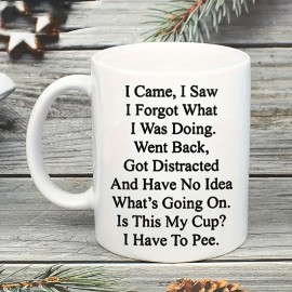 Caneca de Café Cerâmica Branca Divertida de 11oz com Citação Humorística - Caneca Reutilizável e Multifuncional para Chá, Café, Suco - Presente Perfeito para Amigos, Namorados, Família e Colegas - Somente Lavagem à Mão, Utensílio de Bebida Divertido | Aca