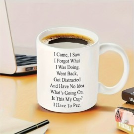 Caneca de Café Cerâmica Branca Divertida de 11oz com Citação Humorística - Caneca Reutilizável e Multifuncional para Chá, Café, Suco - Presente Perfeito para Amigos, Namorados, Família e Colegas - Somente Lavagem à Mão, Utensílio de Bebida Divertido | Aca