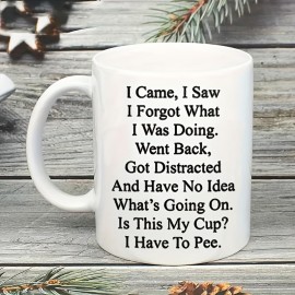 Caneca de Café Cerâmica Branca Divertida de 11oz com Citação Humorística - Caneca Reutilizável e Multifuncional para Chá, Café, Suco - Presente Perfeito para Amigos, Namorados, Família e Colegas - Somente Lavagem à Mão, Utensílio de Bebida Divertido | Aca