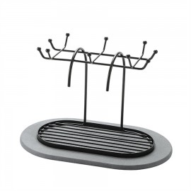 Suporte para xícara de café, bandeja absorvente de diatomita, xícaras de chá de cabeça para baixo, xícaras de vidro, armazenamento de xícaras de mesa, absorvente, resistente à umidade, almofada absorvente de café de secagem rápida